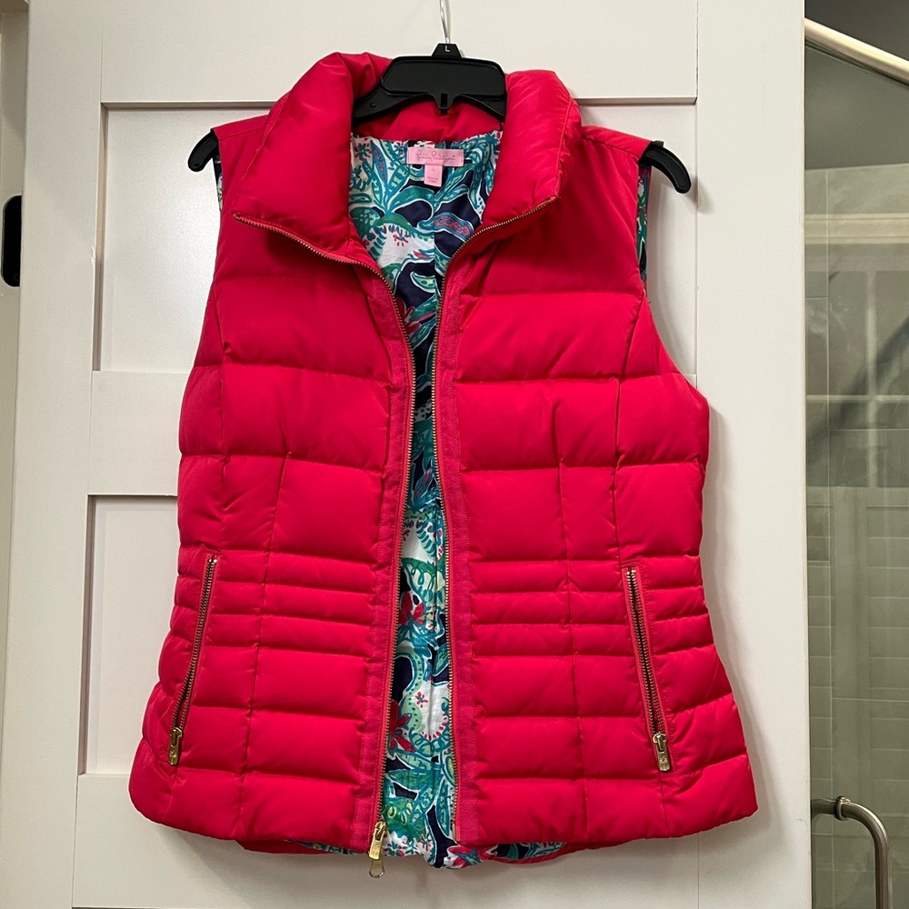 Hot Pink Lilly Pulitzer Puffer Vest